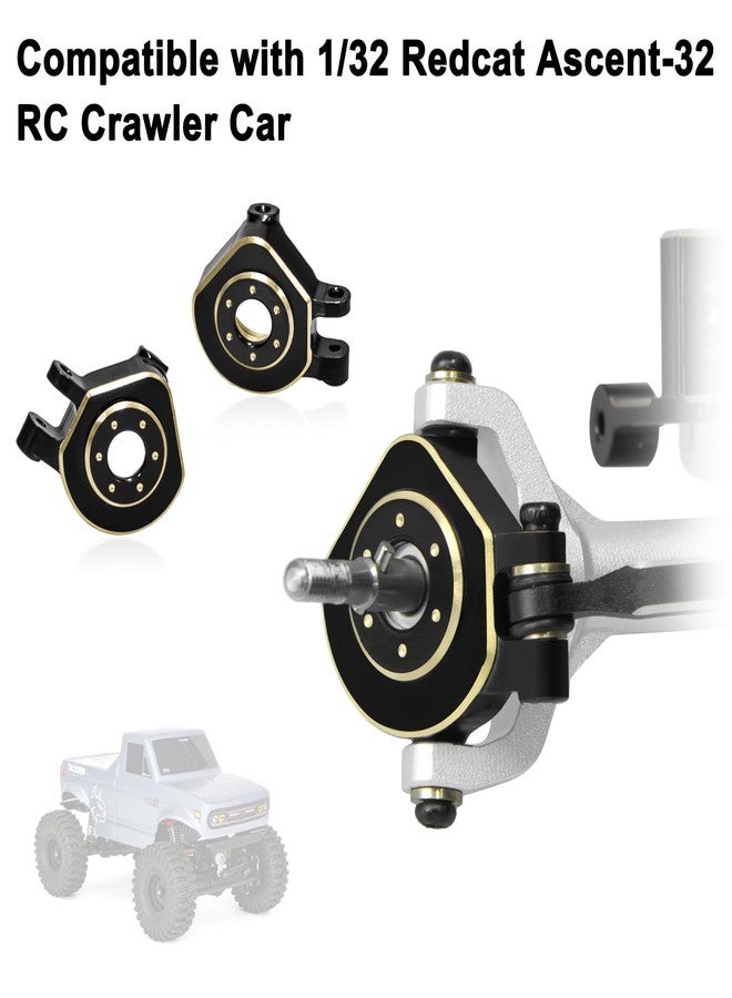 LRFHL Brass Upgrade Kit Brass Wheel Weights Hex Adapter Steering Knuckles Skid Plate Diff Covers RC Upgrade Parts for 1/32 Redcat Ascent-32 - Image 4