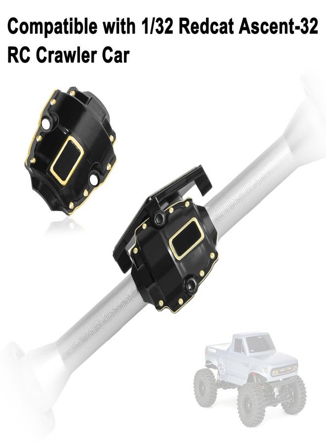 LRFHL Brass Upgrade Kit Brass Wheel Weights Hex Adapter Steering Knuckles Skid Plate Diff Covers RC Upgrade Parts for 1/32 Redcat Ascent-32 - Image 2