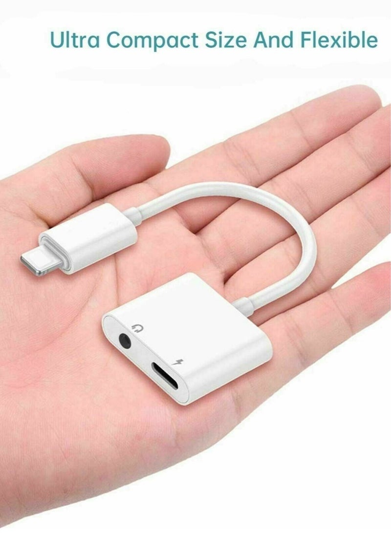 ELTRAZONE iPhone Headphones Adapter & Splitter, 2 in 1 Dual Lightning Charger Cable Aux Audio Adapter Converter for iPhone 12/11/XS/XR/X/8/7/6/iPad, Support Calling+Charging+Music Control - Image 3