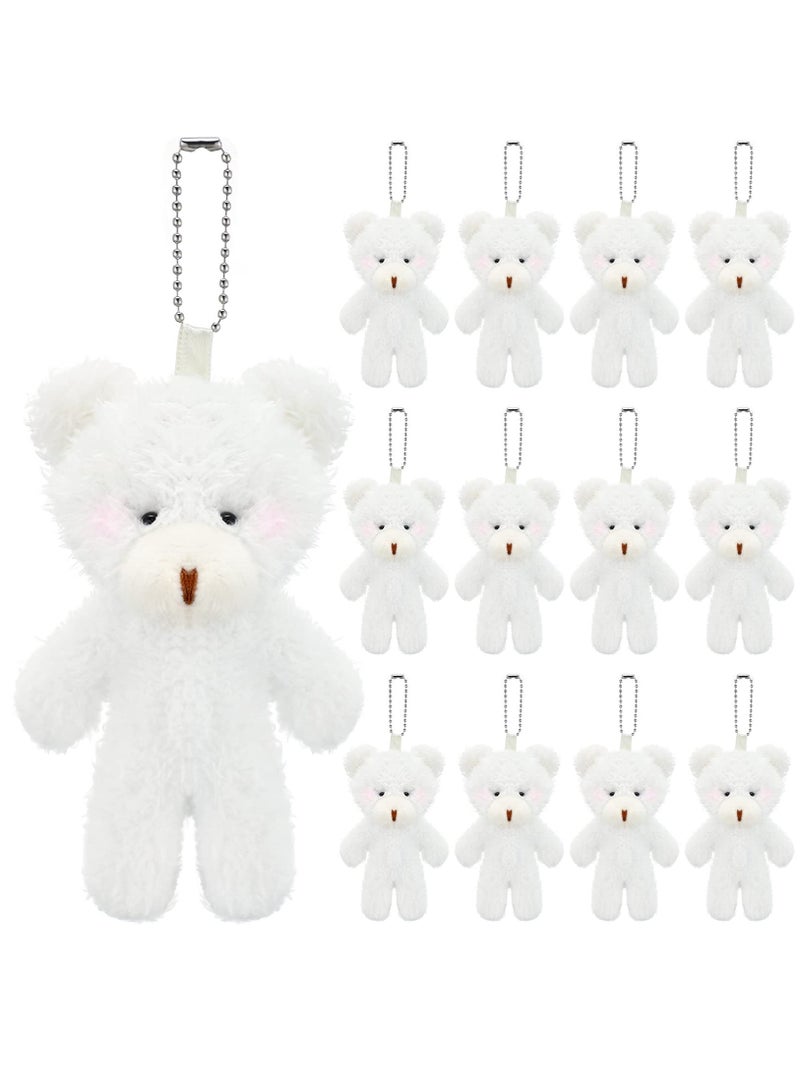 SYOSI Plush Bear Stuffed Animals Pendant, Mini Stuffed Tiny Bear Soft Plush Stuffed Bear Doll for Gift DIY Birthday Party Accessory Decorations 12 Pcs - Image 1