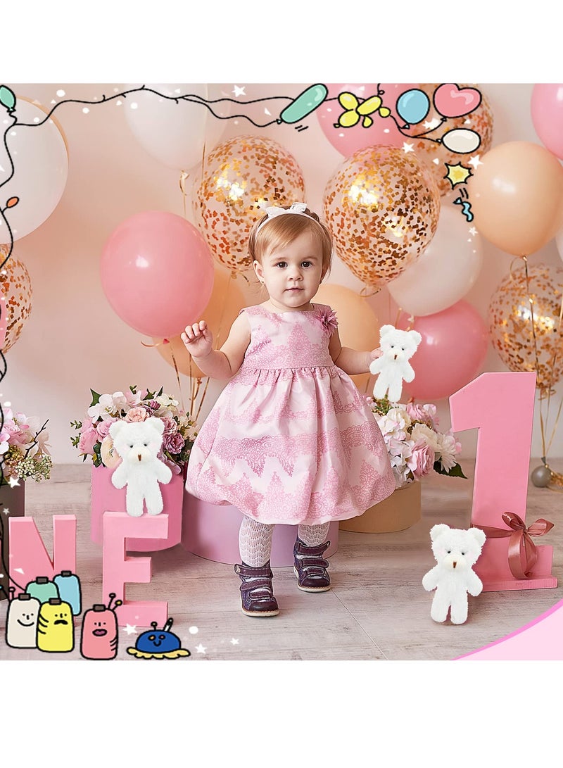 SYOSI Plush Bear Stuffed Animals Pendant, Mini Stuffed Tiny Bear Soft Plush Stuffed Bear Doll for Gift DIY Birthday Party Accessory Decorations 12 Pcs - Image 5