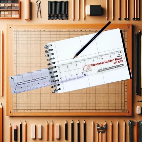 CLPA 12" No-Math Fibonacci Ruler — Flexible Clear PETG | Fibonacci Proportions Without Arithmetic | Drawing, Drafting and Layout | Made in Australia - Image 4