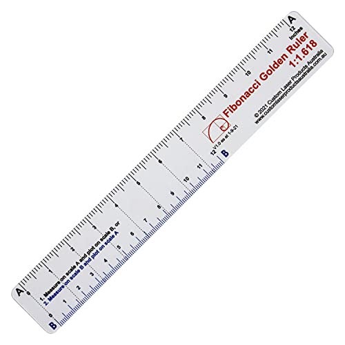 CLPA 12" No-Math Fibonacci Ruler — Flexible Clear PETG | Fibonacci Proportions Without Arithmetic | Drawing, Drafting and Layout | Made in Australia - Image 1