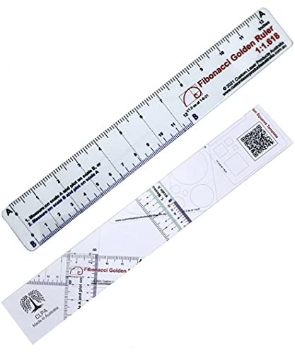 CLPA 12" No-Math Fibonacci Ruler — Flexible Clear PETG | Fibonacci Proportions Without Arithmetic | Drawing, Drafting and Layout | Made in Australia - Image 5