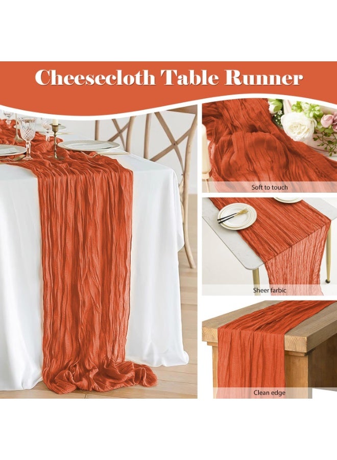 جيج بي في عداء طاولة قطع الجبن، عداء طاولة الزفاف، عداء طاولة بوهو غاوز، ديكور طاولة شفاف روستي 90 × 400 سم - Image 3