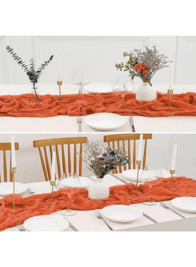 جيج بي في عداء طاولة قطع الجبن، عداء طاولة الزفاف، عداء طاولة بوهو غاوز، ديكور طاولة شفاف روستي 90 × 400 سم - Image 5