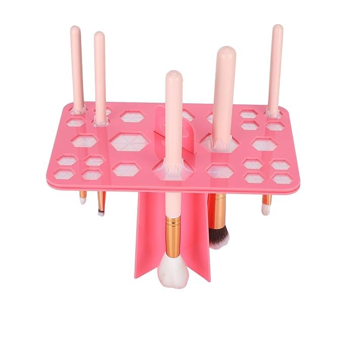 MFH Travel Sewing Kit Thread Needle Mini Case and Brush Dryer Holder 26 Hole Makeup Brush Drying Rack Organizer Cosmetic Brush Stand Pack of 2 Combo Random Colour  - Image 2