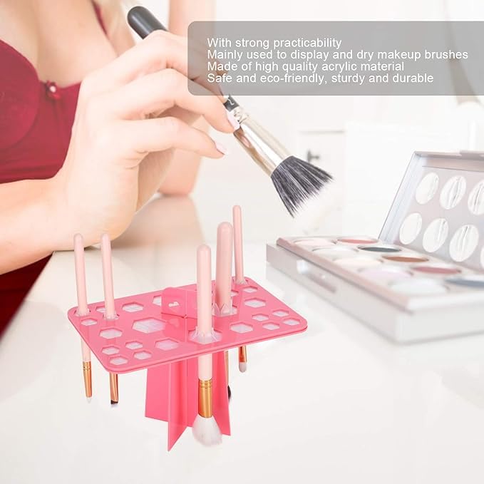 MFH Travel Sewing Kit Thread Needle Mini Case and Brush Dryer Holder 26 Hole Makeup Brush Drying Rack Organizer Cosmetic Brush Stand Pack of 2 Combo Random Colour  - Image 4