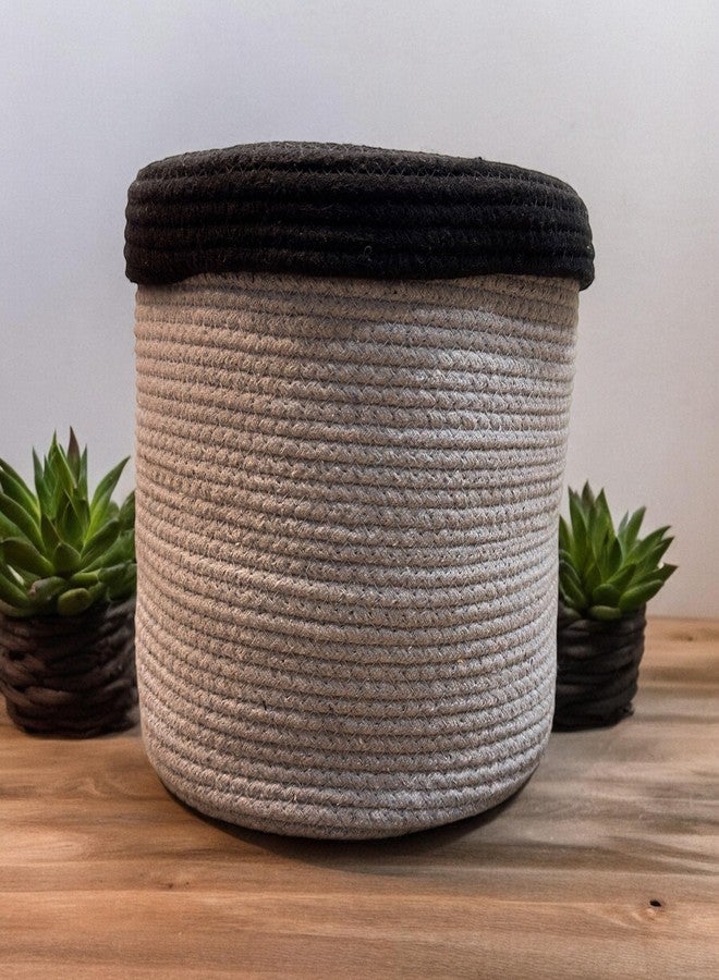 DOLCE CASA Kids Lid Basket with Beautiful Characters - Rope Storage Basket for Baby Diaper, Stuffed Animal Storage Bin Rope Basket for Kids Toy - Baby Laundry Baskets with lid - Minniee - Image 2