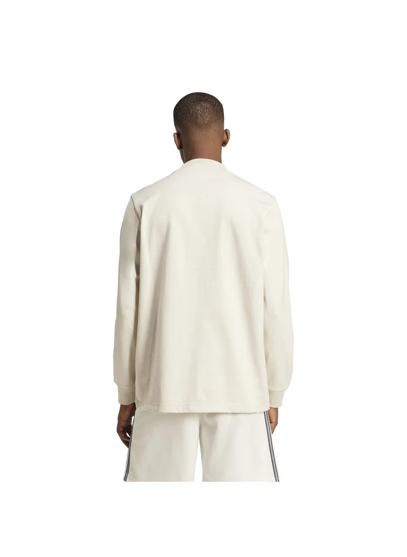 اديداس adidas LS MOCK NECK Q1 Beige Originals Men T-SHIRTS