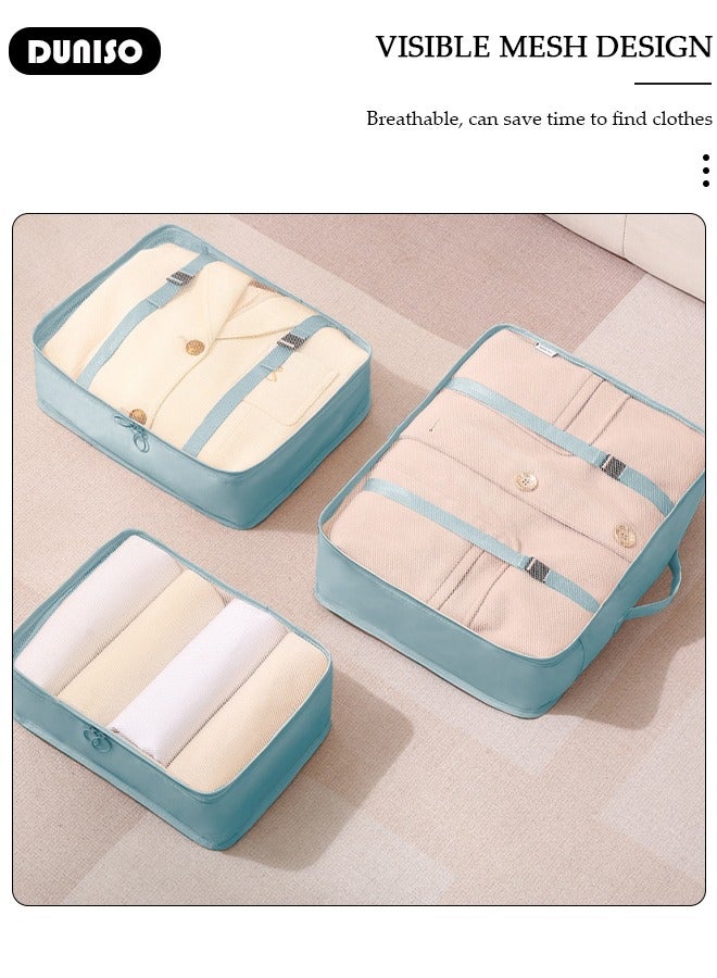 DUNISO 3 Piece Travel Organizer Bags for Luggage, Waterproof and Durable Travel Bags,  Packing Cubes for Travel,  Compression Cubes for Suitcases, Travel Bags  for Clothes, Toiletries, Clothing, Underwear - Image 5