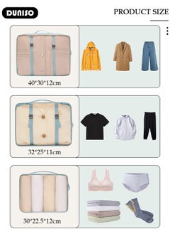 DUNISO 3 Piece Travel Organizer Bags for Luggage, Waterproof and Durable Travel Bags,  Packing Cubes for Travel,  Compression Cubes for Suitcases, Travel Bags  for Clothes, Toiletries, Clothing, Underwear  - Image 4