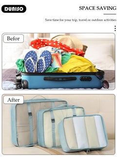 DUNISO 3 Piece Travel Organizer Bags for Luggage, Waterproof and Durable Travel Bags,  Packing Cubes for Travel,  Compression Cubes for Suitcases, Travel Bags  for Clothes, Toiletries, Clothing, Underwear  - Image 2