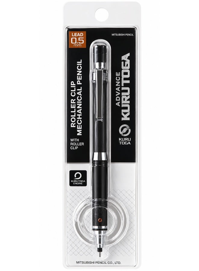 UNI Kuru Toga Roulette Mechanical Pencil M5-1017 / Roulette, 0.5 mm, Gunmetal, Plastic & Metal, 1 pencil for students - Image 4
