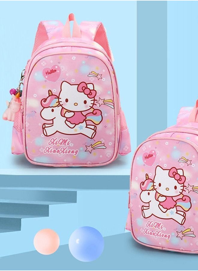 NIBEMINENT Kid's Hello Kitty Backpack Cartoon Cute Travel Outdoor Girl Lightweight Fashion Pink 32 * 25 12cm  - Image 2
