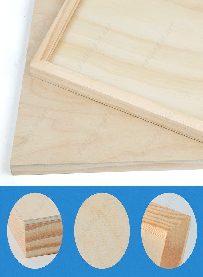 Falling in Art Unfinished Birch Wood Panels Kit for Painting, Wooden Canvas 2 Pack of 12x24’’ Studio 3/4’’ Deep, Cradle Boards for Pouring, Art, Crafts, Burning and More - Image 5