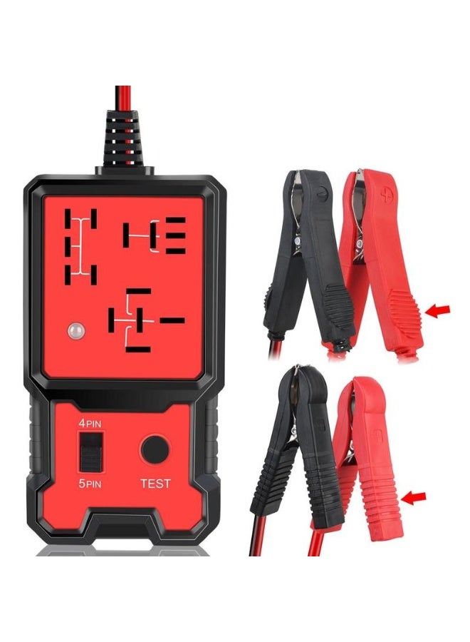 Car Automotive Circuit Tester, Car Relay Tester, Portable Battery Diagnostic Checker Tool, Professional Car Voltage Tester, Vehicle Diagnostic Tool, OBD Scanner, Red, with LED Indicator - Image 1