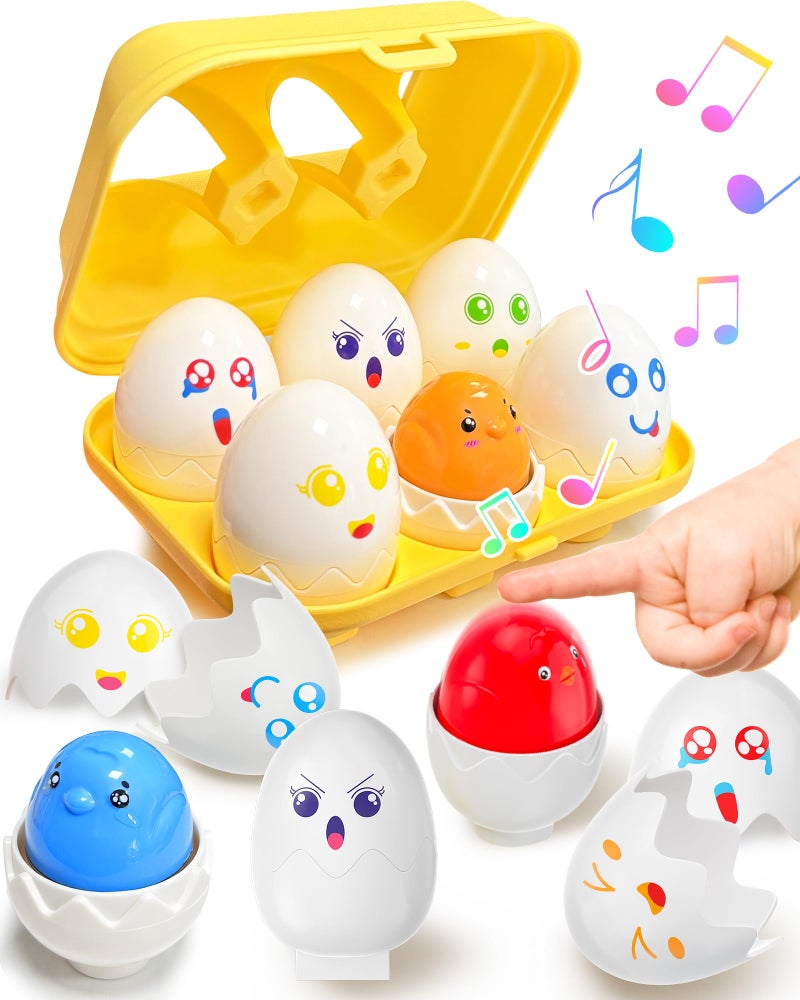 kecristv Easter Egg for Toddlers 13 Toddler Easter Basket Stuffers Montessori Toys for 1 2 3 Year Old Boys Girls Matching Sensory Eggs Fillers Toys Easter Birthday Gifts for 1 2 3 Year Old Girl Boy - Image 3
