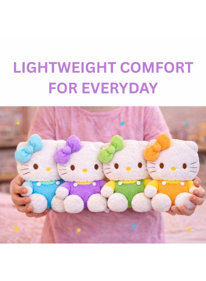 ARABIQO Cute Cat Plush Doll 30cm – Soft Pink Overalls Stuffed Toy, Kawaii Cartoon Plushie for Kids, Girls & Adults, Gift Idea & Room Decor - Image 5