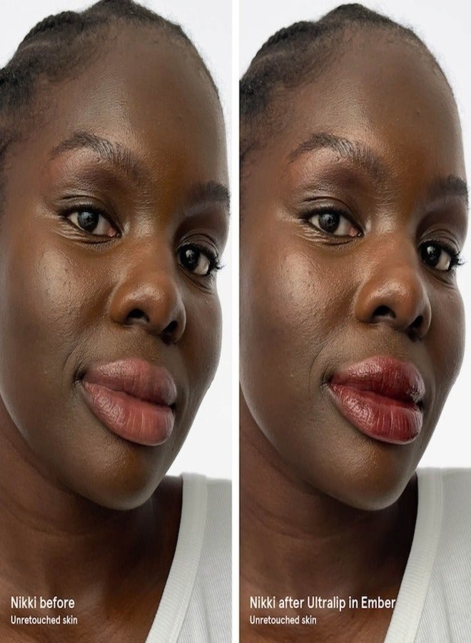 Glossier Ultralip Ultra Shiny Lipstick with Hyaluronic Acid , Ember - mauve foncé 3g – Hydrating, Glossy Lip Color - Image 3