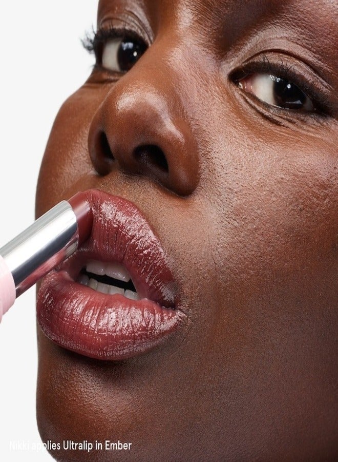 Glossier Ultralip Ultra Shiny Lipstick with Hyaluronic Acid , Ember - mauve foncé 3g – Hydrating, Glossy Lip Color - Image 4