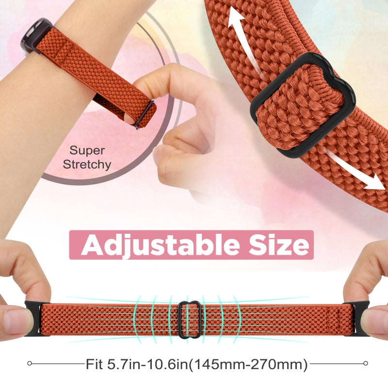 Bcuckood Elastic Bands Compatible with Xiaomi Smart Band 10/9/8 for Women Men, Stretchy Solo Loop Soft Nylon Elastic Strap Replacement Wristband for Xiaomi Mi Band 10/9/8ï¼Œ3 PCS - Image 4