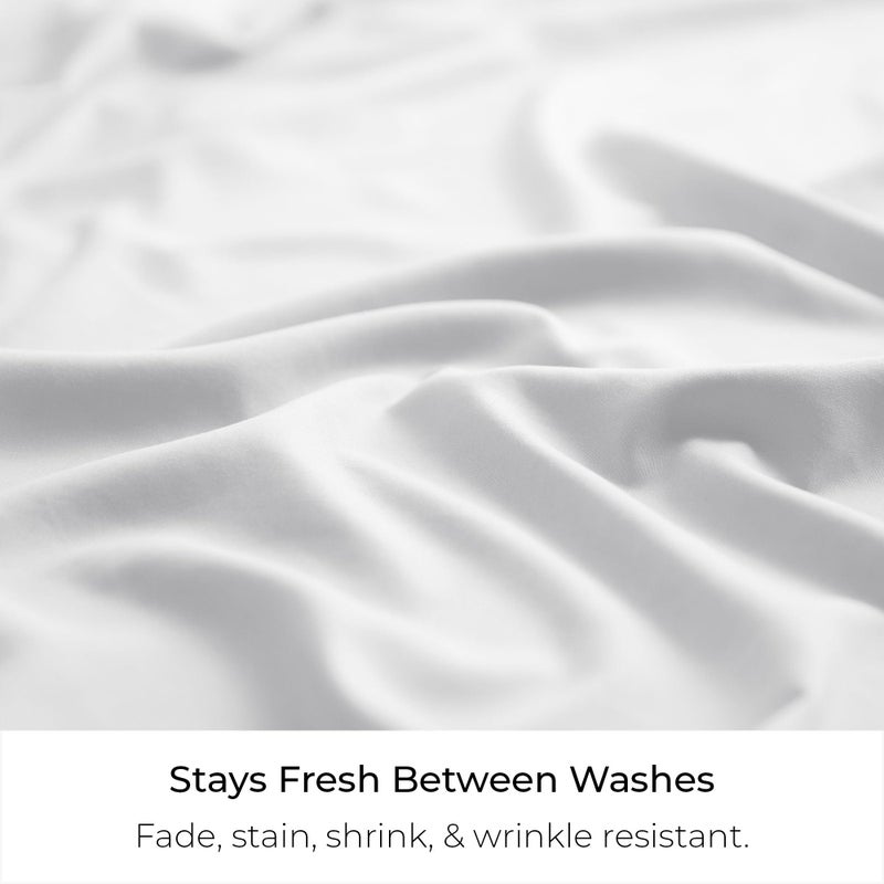 Mellanni Bed Skirt King Size - Bed Skirting - 15-Inch Tailored Drop Pleated Dust Ruffle - Hotel Luxury Bedding - Wrinkle, Fade, Stain Resistant - 1 Bedskirt (King, White) - Image 4