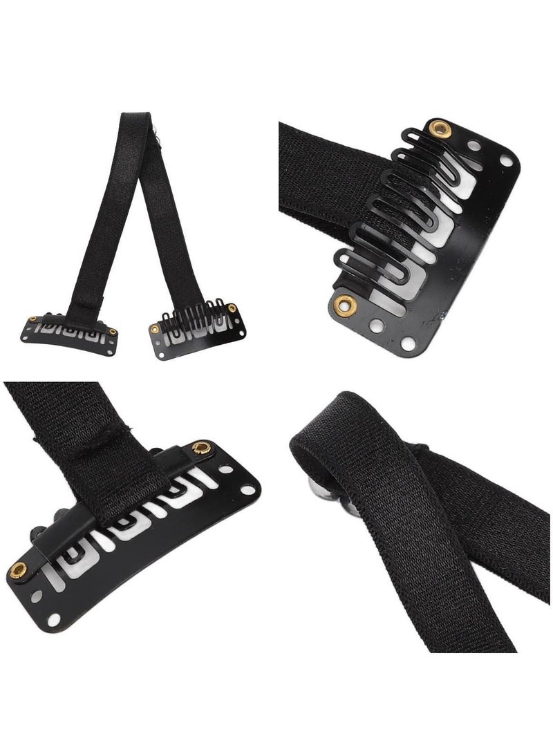 كابتن تيك Facelift Bands with Clips, 2PCS Nylon Face Lifting Band with Hairclip Adjustable Elastic Facial Belt Eye Wrinkle Removal Facial Lifting Belt for Women Facial Skin Tightening - Image 5