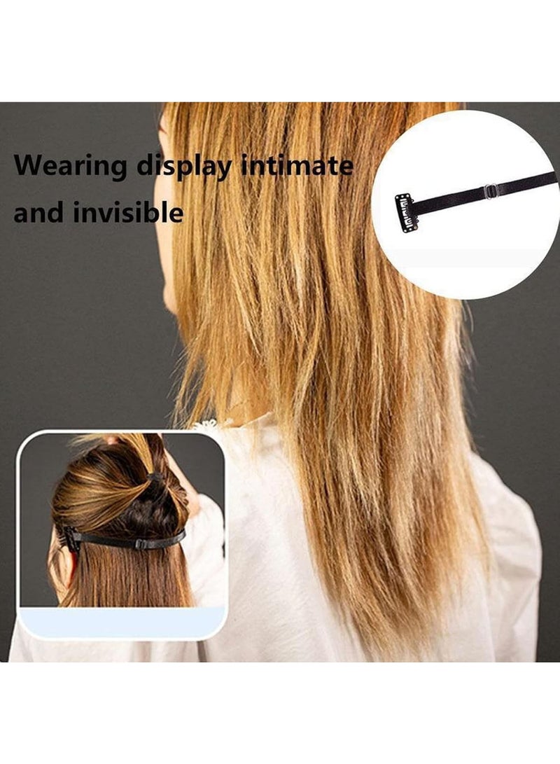 كابتن تيك Facelift Bands with Clips, 2PCS Nylon Face Lifting Band with Hairclip Adjustable Elastic Facial Belt Eye Wrinkle Removal Facial Lifting Belt for Women Facial Skin Tightening - Image 3