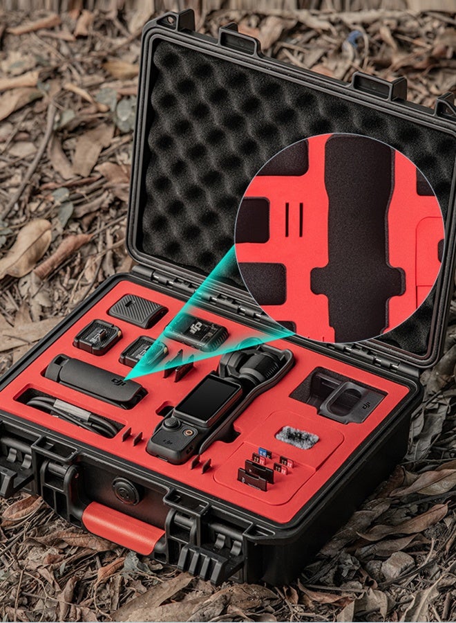 Waterproof Hard Carrying Case for DJI Osmo Pocket 3, Shockproof Protective Storage Box with Custom EVA Foam for Camera & Accessories, Durable Travel Safety Case - Image 5