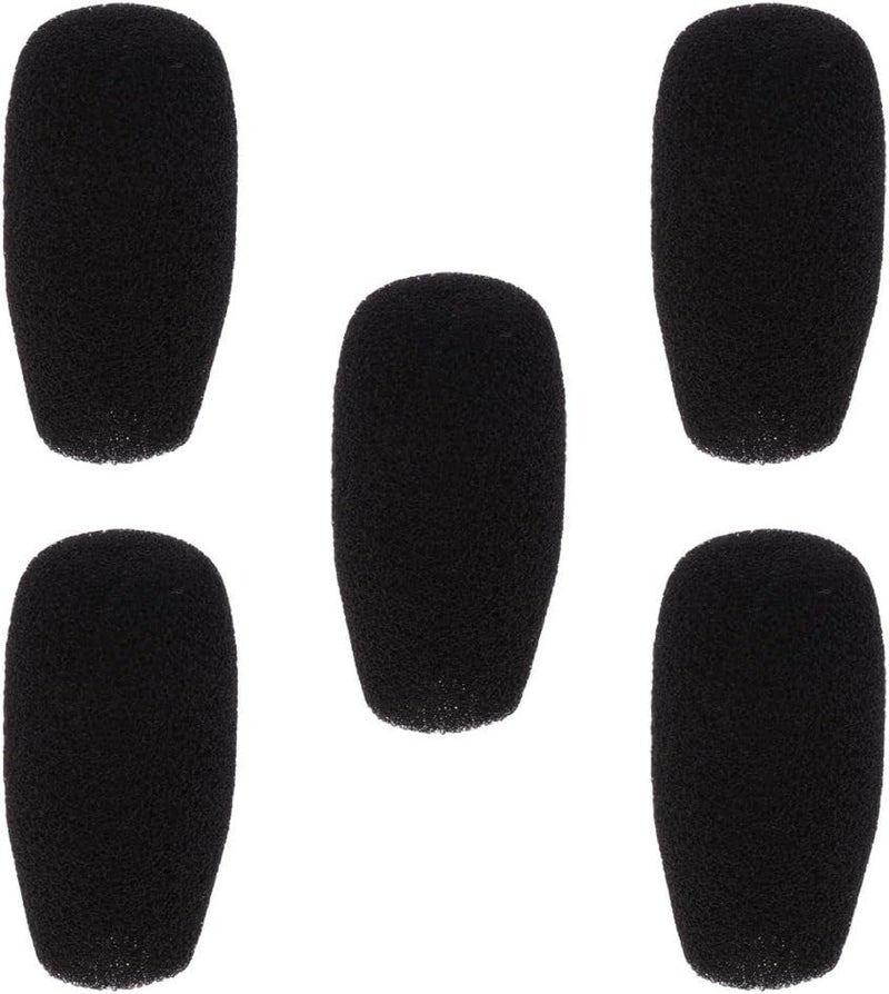 كلاراكو 10 قطع من أغطية الميكروفون الإسفنجية السوداء الواقية من الرياح لميكروفونات المؤتمرات ذات العنق المرن - Image 4