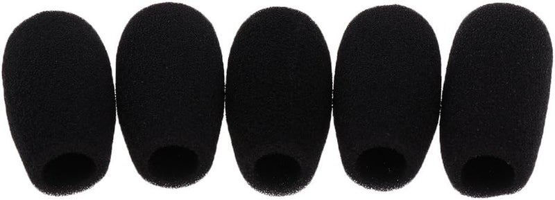 كلاراكو 10 قطع من أغطية الميكروفون الإسفنجية السوداء الواقية من الرياح لميكروفونات المؤتمرات ذات العنق المرن - Image 5