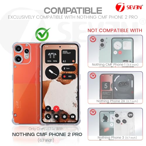 7-Seven 7SEVEN® Back Cover for CMF by Nothing Phone 2 Pro Transparent Mobile Back Case Shock Proof Design Camera Edges Protection Crystal Clear Phone Case Silicon Soft TPU and Flexible Bumper Phone Cover - Image 2