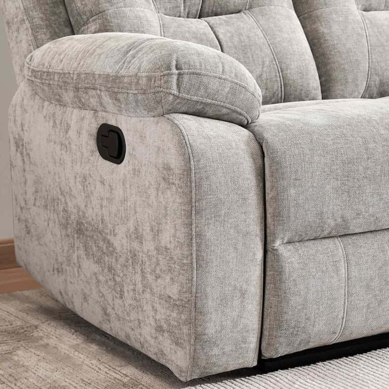 Pan Home CALTOM 3 SEATER RECLINER SOFA - GREY - Image 5