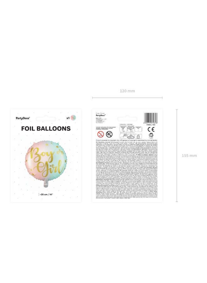 PartyDeco Foil balloon Boy or Girl, 35cm, mix - Image 5