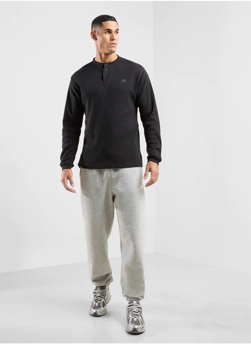 New Balance Waffle Knit Long  Henley