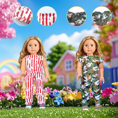 ARTST American 18 inch Doll Clothes Accessories-10 Set Doll Outfits for Girl Doll Clothes, Christmas Toys for Kids Dressing up - Image 4