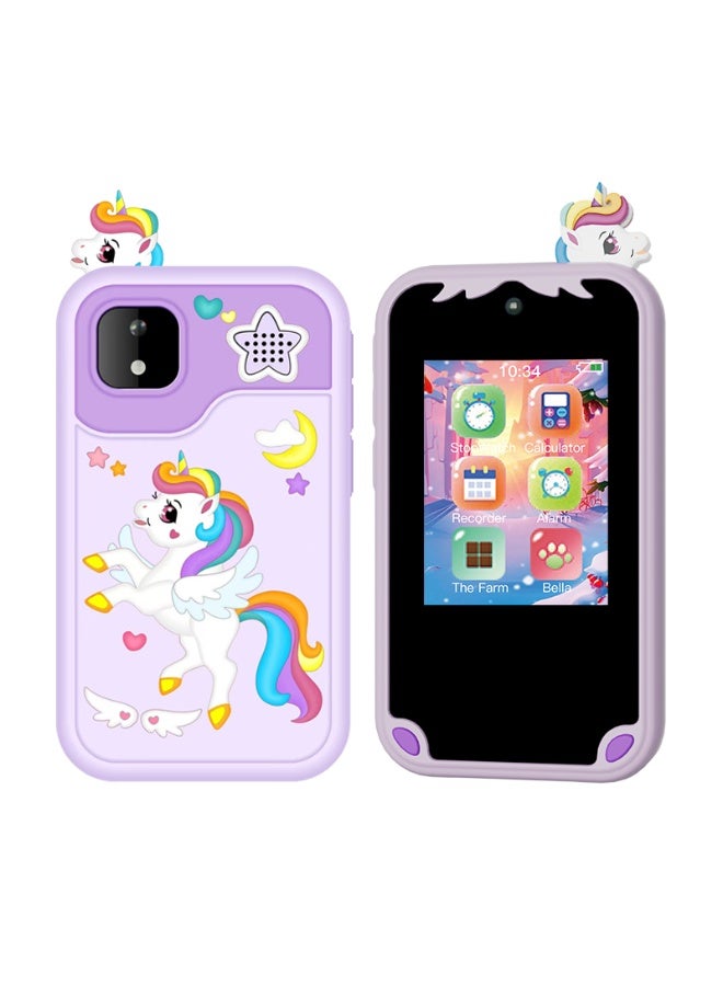 Kids Smart Phone Magical Learning Adventures Await! The Purple Unicorn Smartphone - Dual Cameras, Games, Music & Fun! Perfect Gift for Kids! - Image 2