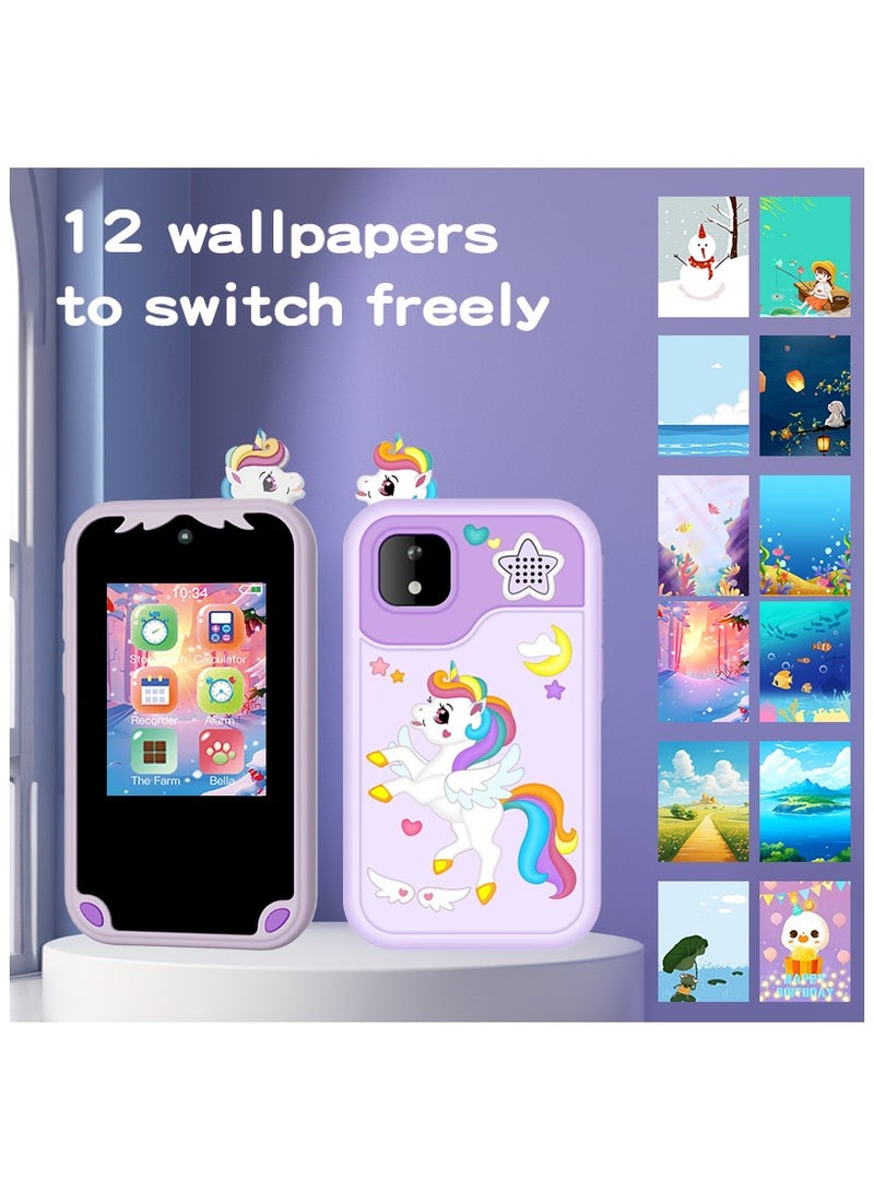 Kids Smart Phone Magical Learning Adventures Await! The Purple Unicorn Smartphone - Dual Cameras, Games, Music & Fun! Perfect Gift for Kids! - Image 4