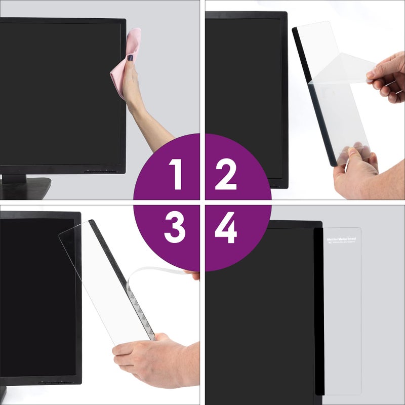 MDOZQ Office Desk Accessories 2pcs Computer Monitor Memo Board Message Board Supplies for Women Men Sticky Note Holder Home Desktop Decor - Image 5