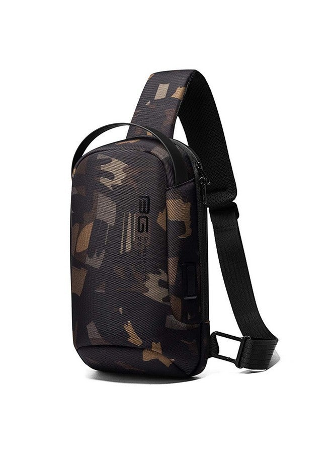 Red Lemon BANGE Unisex Travel Crossbody Sling Bag Chest Pack with USB charging (Camo) - Image 3