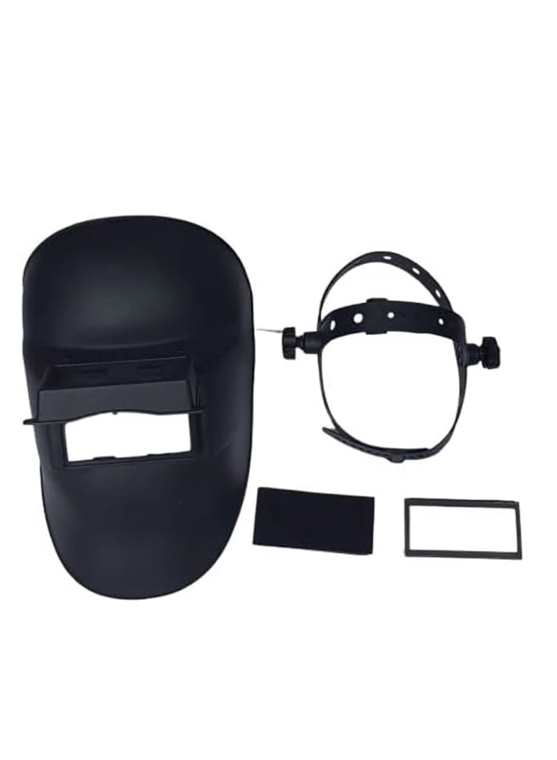 Generic - Qusai Trading Est - Black Welding Helmet with Adjustable Face Shield, Lift Front Lens Holder, Changeable Glass, and Angle Adjustment Wheel for Optimal Eye Protection - Image 1
