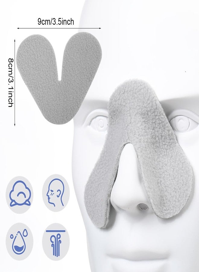 CXWLTT وسادات أنف لقناع جهاز التنفس CPAP، عبوة من 8 وسادات أنف مريحة تمنع تسرب الهواء، بطانات للقناع، وسادة واقية للأنف تقلل الضغط وتمنع انبعاج الأنف أثناء النوم. - Image 4
