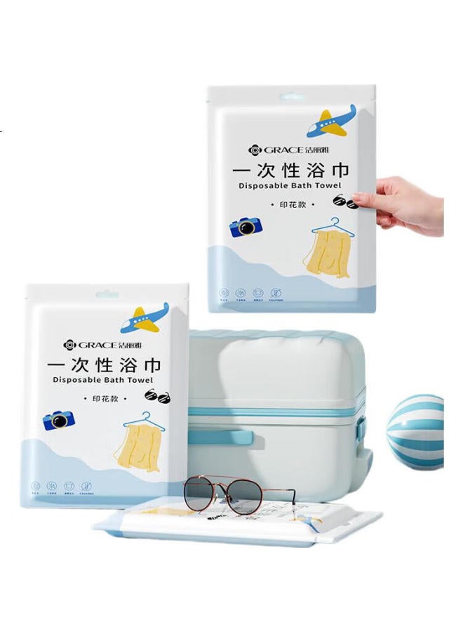 Grace Jieliya Travel Disposable Bath Towel Set, Extra Large, For Face Washing, Travel, Business Trip, 3 Bath Towels + 6 Towels - Image 1