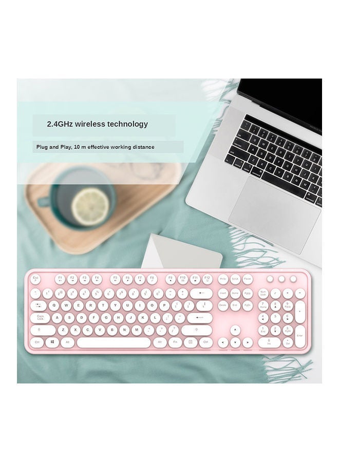 NIBEMINENT Mofii Sweet Combo Pure Color 2.4G Wireless Keyboard Mouse Set Circular Suspension Key Cap For PC Laptop Green - Image 5