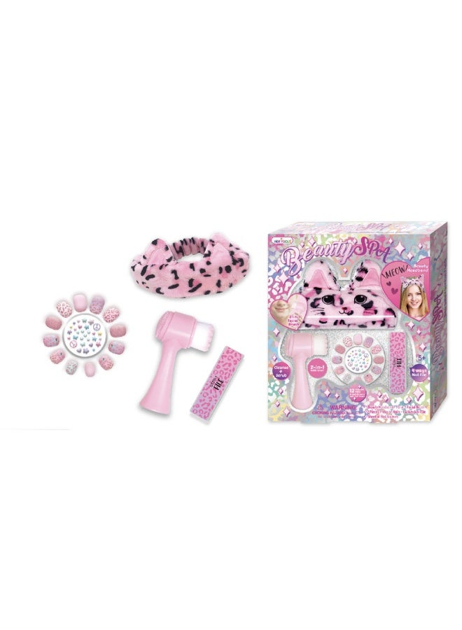 Hot Focus Beauty Spa Leopard Facial And Nail Set - Image 1