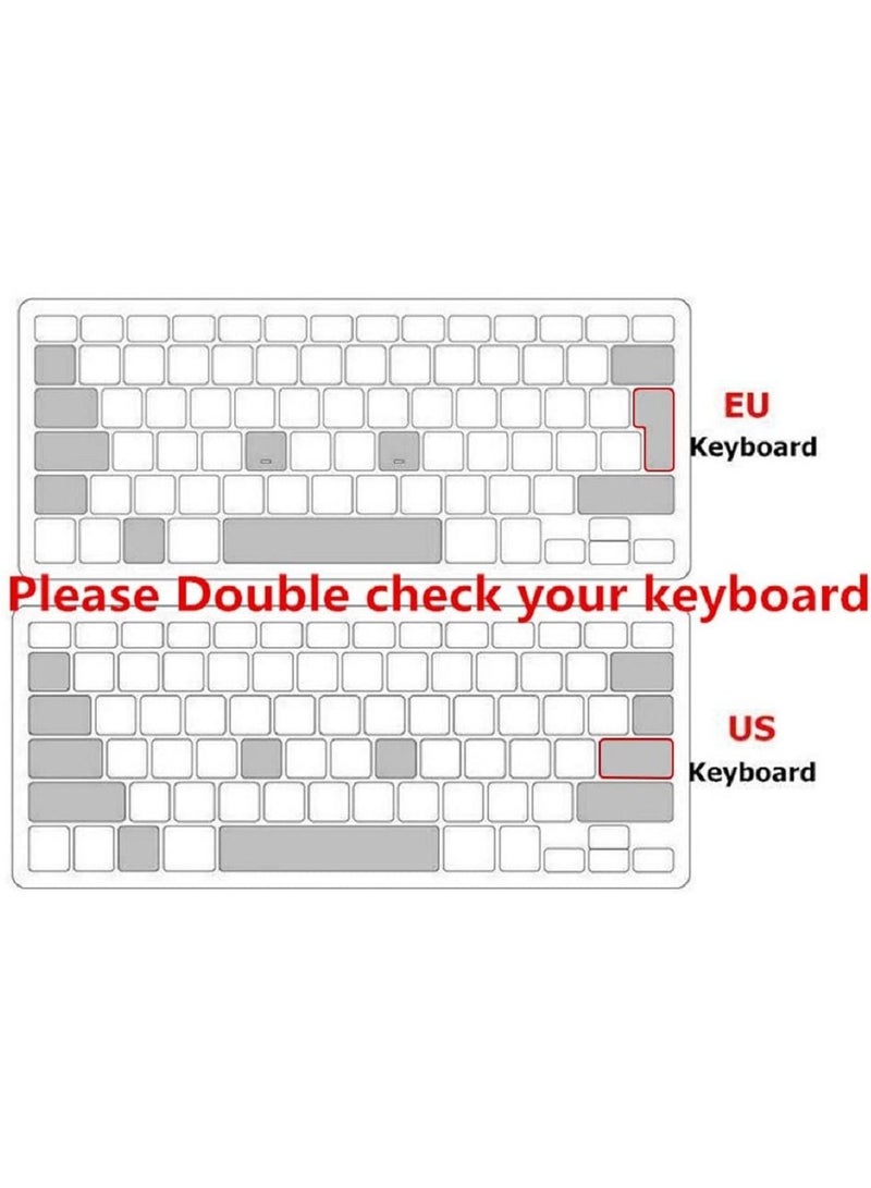 أمم UK Layout Skin Keyboard Cover Compatible with Apple MacBook Air, Pro, Retina, 13" 15" 17" MacBook Air 13" Model: A1466/A1369, Pink/Blue - Image 2