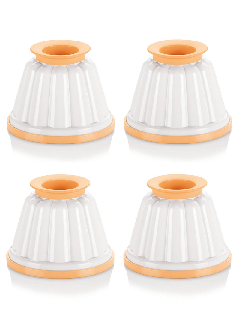 tescoma Tescoma 63059000 Pudding Molds Custard Mould Set of 4 Cups with Lid 