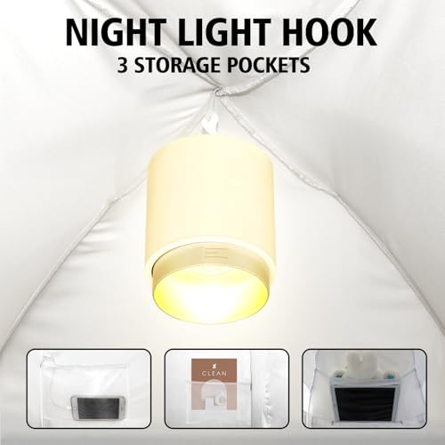 RIYDH Bed Tent Bed Canopy Breathable 100% for Adult and Kids- Original Design Light Reduction 93% Sleeping Dream Tents Indoor Portable Big Space with String Light 3 Doors Twin Full Queen King Size - Image 5
