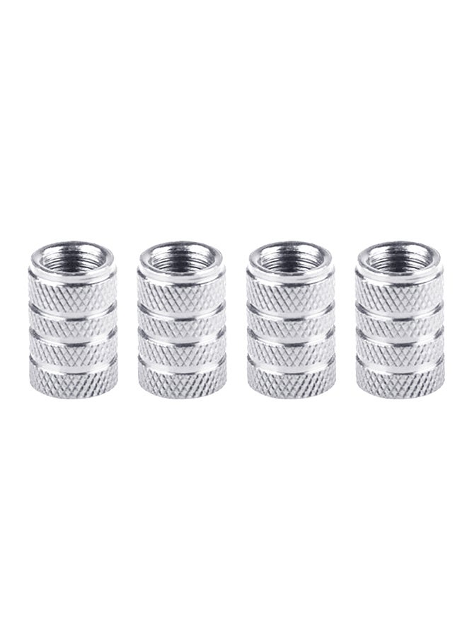 4-Piece Aluminum Alloy Car Tire Air Pressure Valve Stem Cap